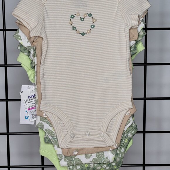 Carter's Baby 5-Pack Neutral Bodysuit Set - Soft & Adorable Essentials - Picture 2 of 7